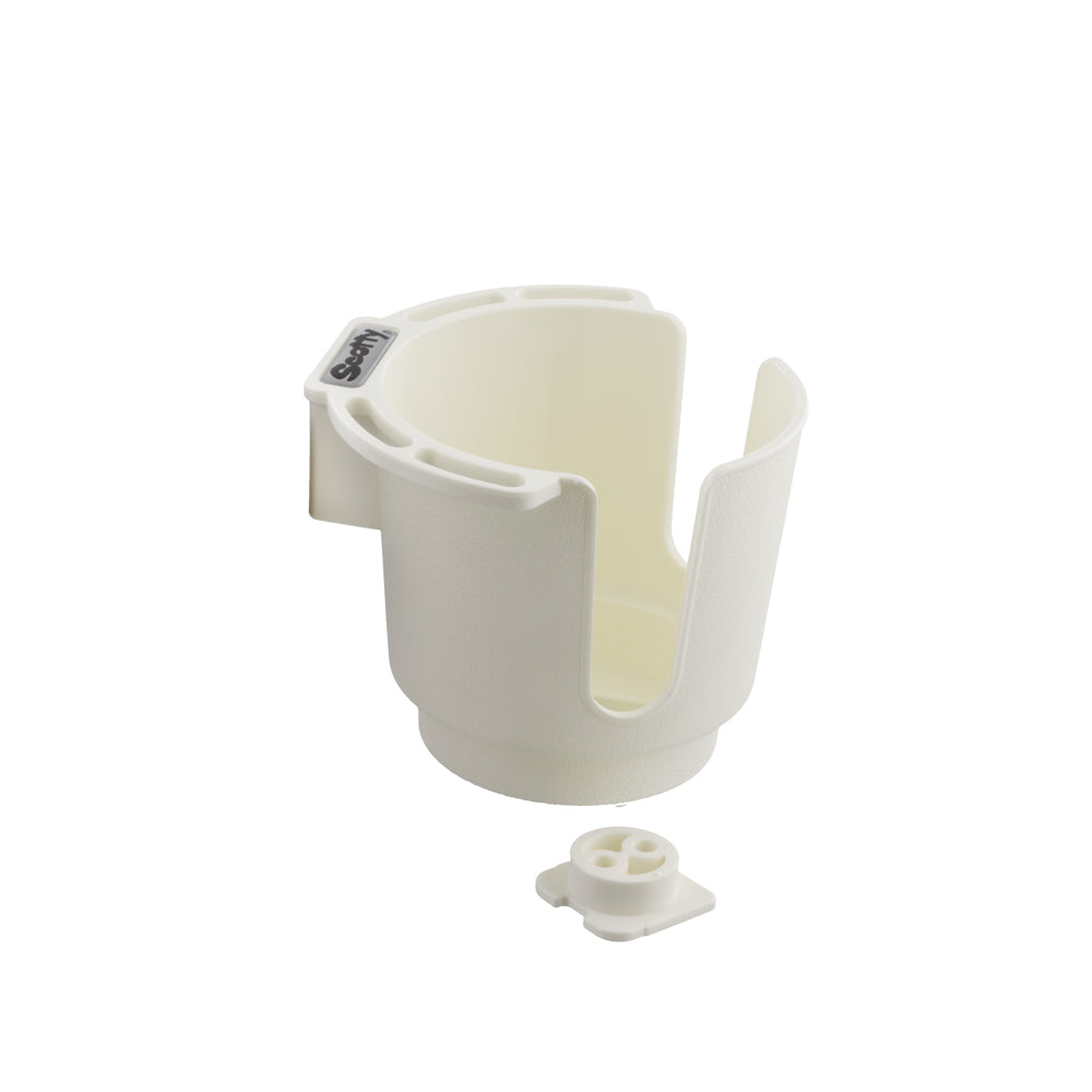 Scotty - White Cup Holder w/ Bulkhead/Gunnel Mount