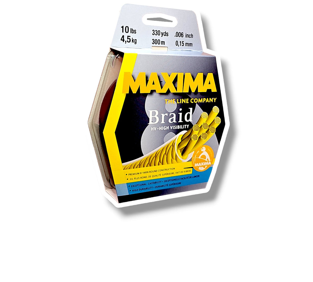 Maxima - Yellow Braid 8 Strand 300m Spools